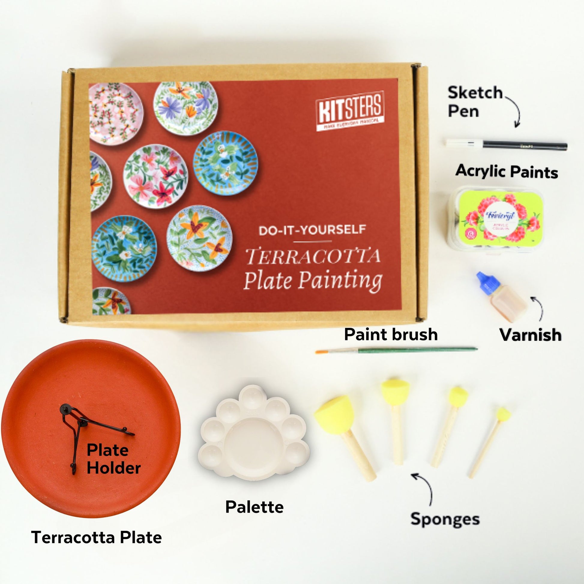 DIY Terracotta Plate Painting Kit